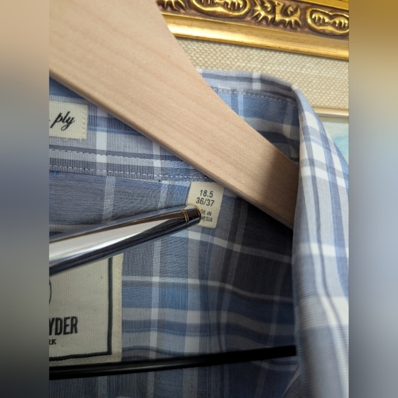 Todd Snyder Blue Plaid Shirt - Picture 2 of 5